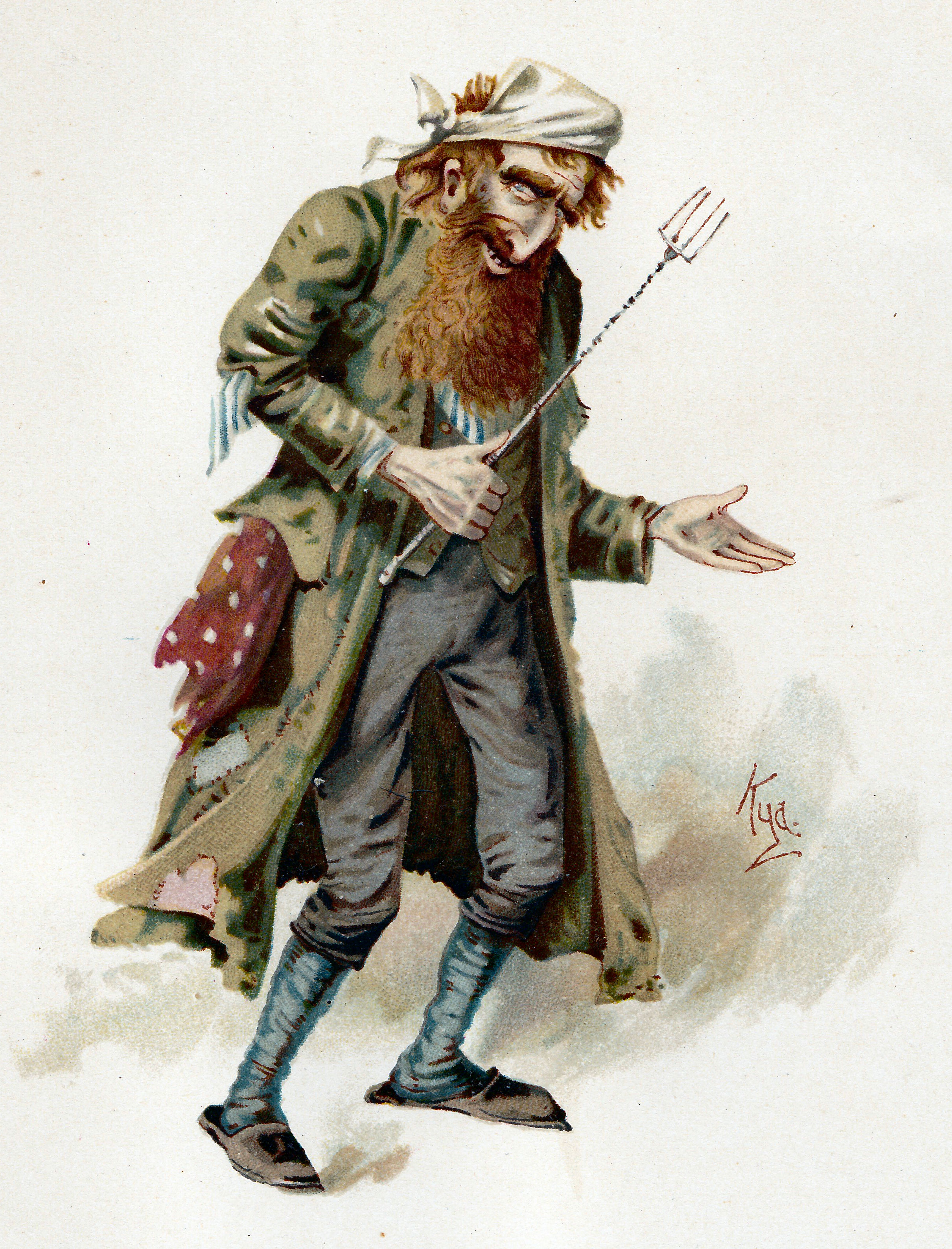 This 1889 illustration of Charles Dickens’s character Fagin suggests a more negative association with red hair