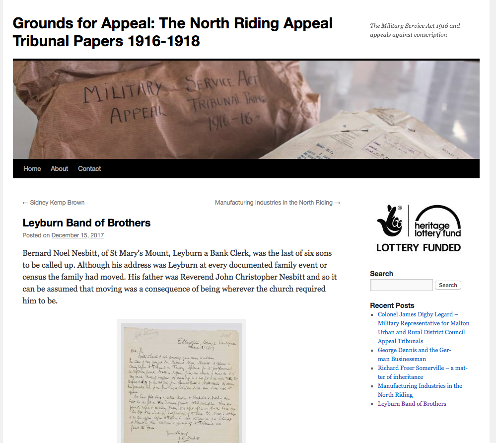 Google helped to unearth this web page about the Nesbitt brothers in the war