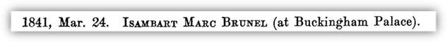 Entry of Brunel's father in 'Knights of England 1127-1904'