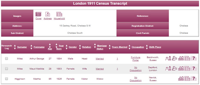 Arthur Miles in the 1911 Census at TheGenealogist.co.uk