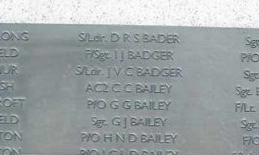 Douglas Bader in the War Memorials at TheGenealogist
