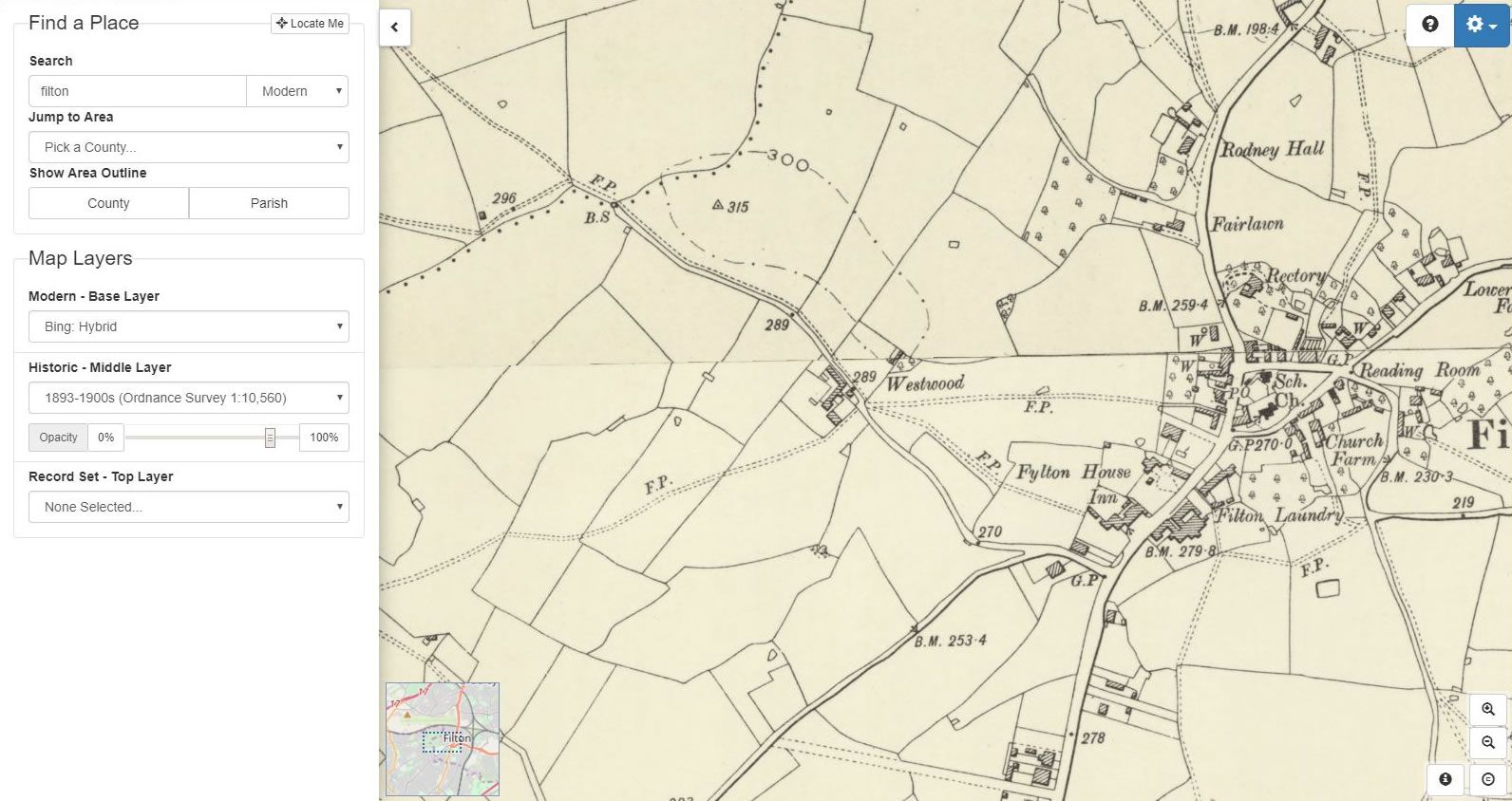 1893-1900s Map on TheGenealogist's Map Explorer™ shows the area before the British and Colonial Aeroplane Company began developing the area