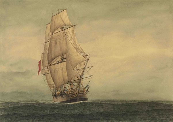 Lady Penrhyn was one of the First Fleet ships that took 101 female convicts on a 250 plus day journey to Australia. Image: Unknown author / Public domain