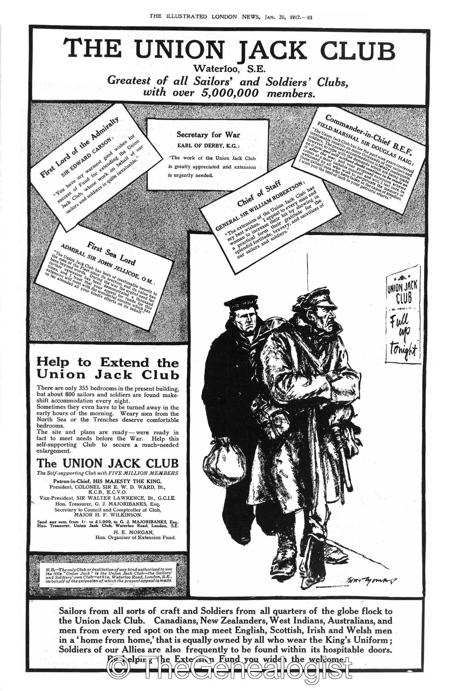 The Illustrated London News January 20, 1917 from TheGenealogist's Newspapers and Magazines