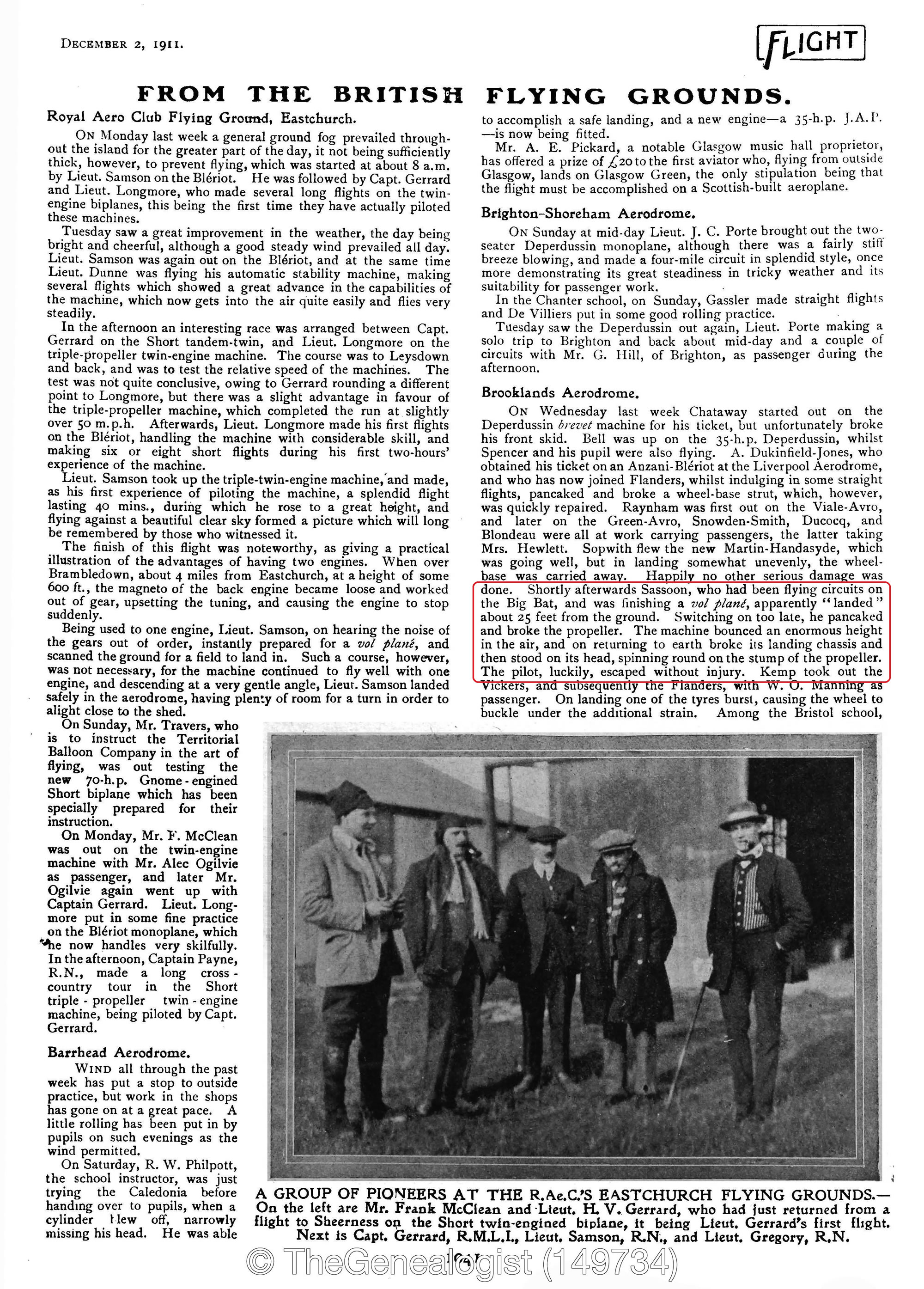 Flight Magazine published December 21 1911 - TheGenealogist's Occupational Records
