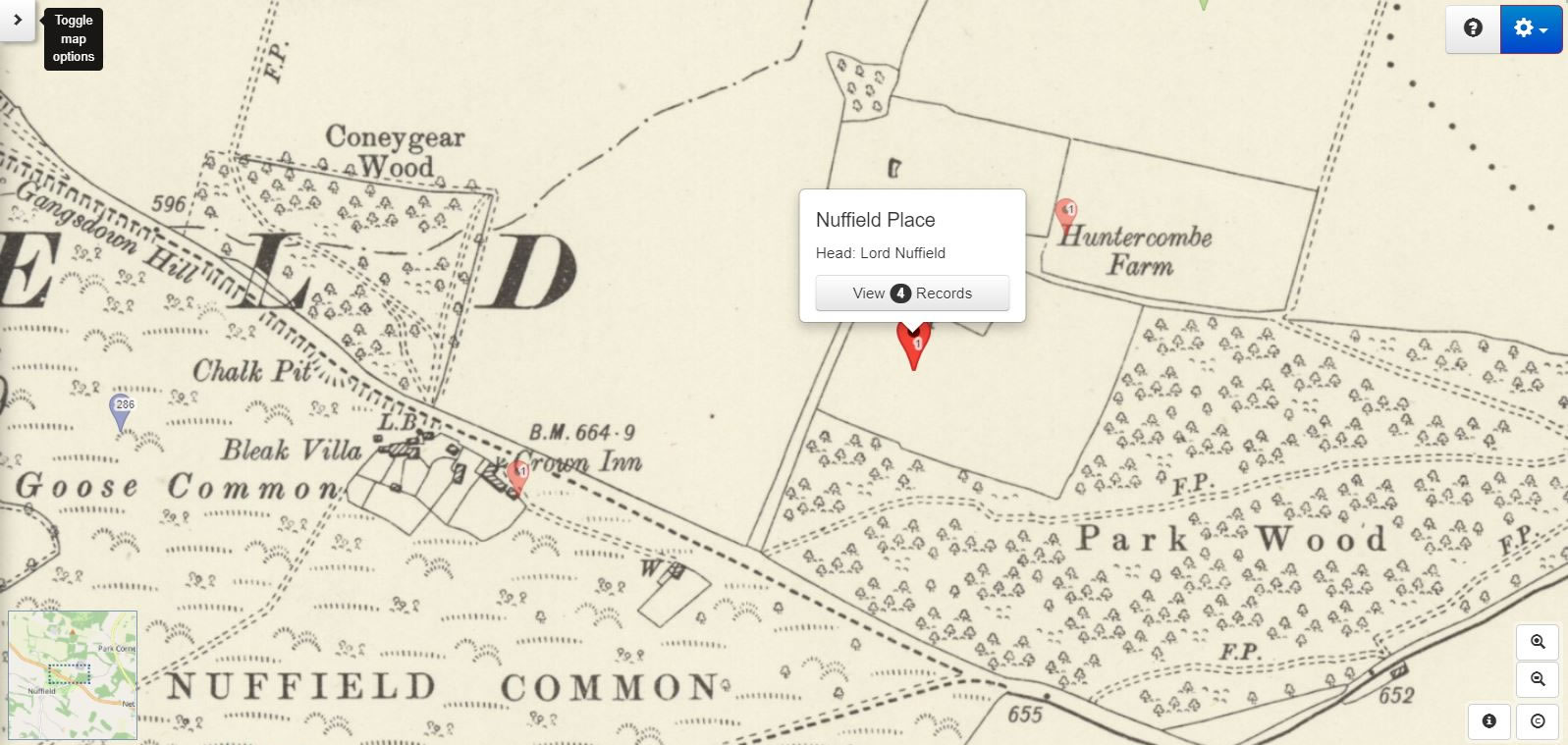 The 1939 Register is linked on TheGenealogist to the Map Explorer™ tool to identify where a person lived