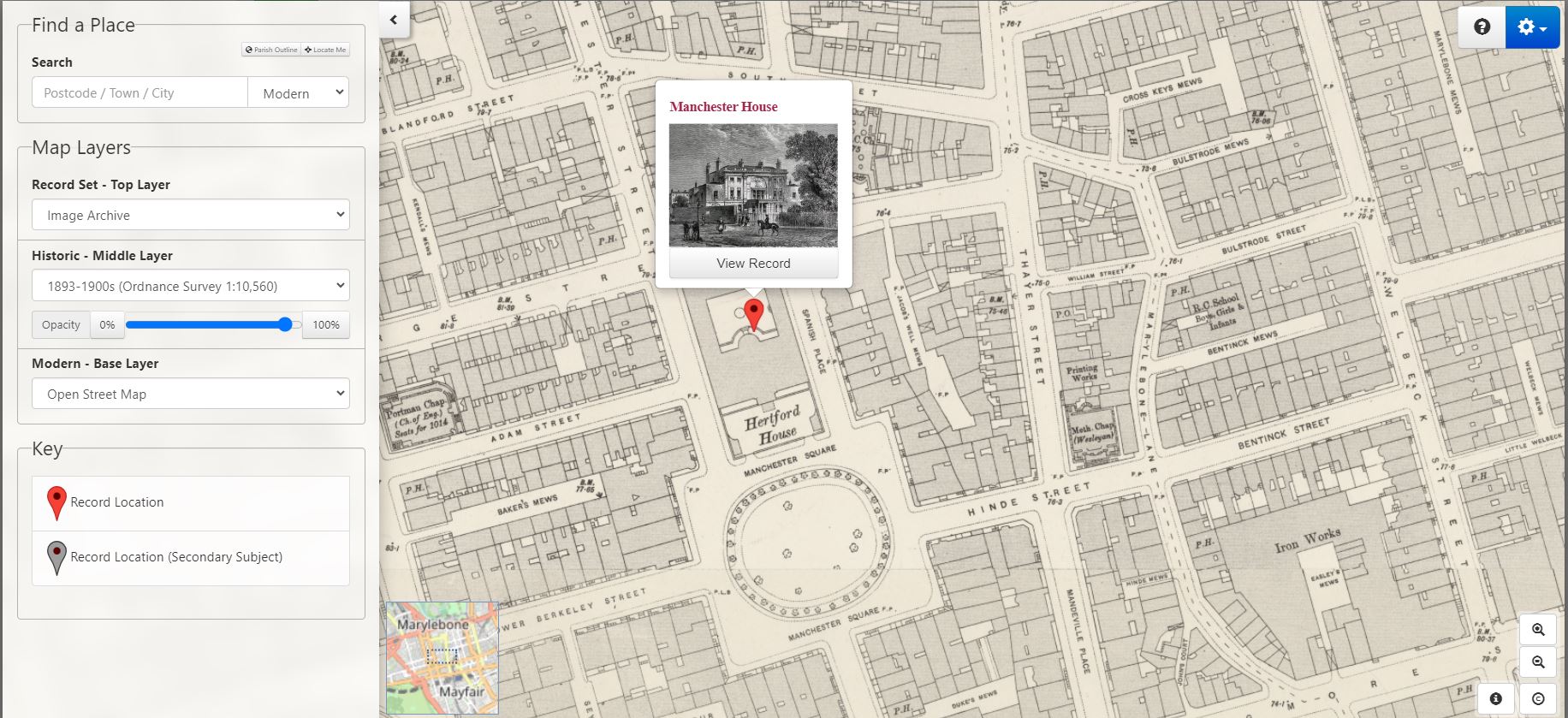 Selecting Image Archive from the dashboard of Map Explorer™ we find a picture of the actual house