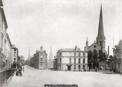 1890s Coventry Cathedrals (	New Union Street, C1890, Christ Church, Coventry, Temperance Hotel)