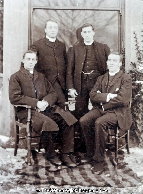 4 clergy men ( Rev. Pye, C1920, Clergy House, Group Photograph, Rev. Evans, Rev. R.L.W, Rev. Somersby, Vicar)