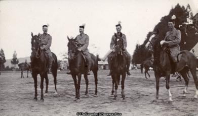 4 Soldiers on horseback in India (Horse, India, Soldiers)