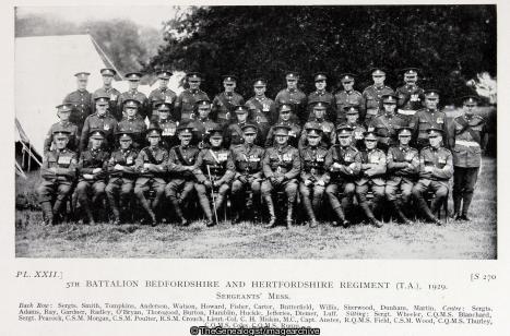 5th Battalion Bedfordshire and Hertfordshire Regiment (TA) 1929 Sergeants' Mess (1929, 5th Battalion, Bedfordshire and Hertfordshire, Sergeants Mess, Sgt Smith, Sgt Tompkins, Territorial Army)