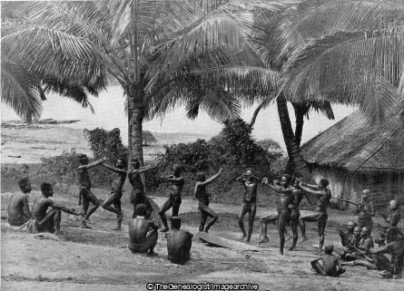 A Ball in the Andaman Islands (1897, Andaman Islanders, Andaman Islands, Bay Of Bengal, Dancing, India)