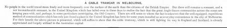 A Cable Tramcar in Melbourne (1897, Australia, Melbourne, tram, vehicle, Victoria)