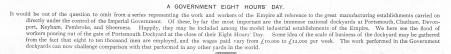 A Government Eight Hours Day (1897, dockyard, horse and cart, Nite Street, Portsmouth, Unicorn Gate)