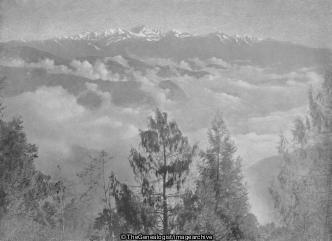 Above the Clouds a Himalayan Scene (Darjeeling, Everest, Hill Station, Himalayas, India, Kangchenjunga, West Bengal)