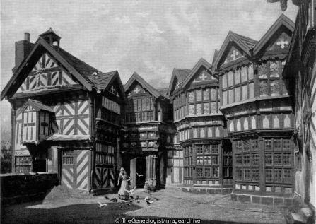An Old English Dwelling Little Moreton Cheshire (Cheshire, Congleton, England, Hall, Little Moreton Hall)