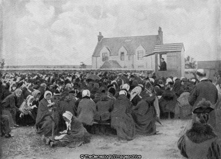 An Open Air Service in the Hebrides (Church, Church of Scotland, Isle of Lewis, Outer Hebrides, Scotland, Stonorway)