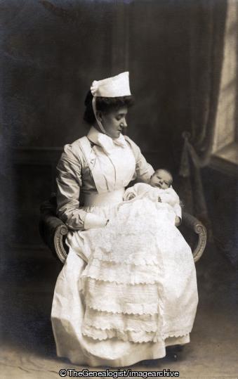 Annie and Charlie's Baby with nurse (baby, C1910, doncaster, Nursery Nurse)