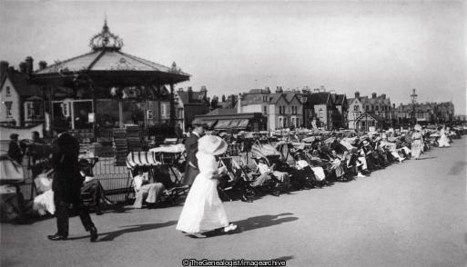 Band Stand Clacton on Sea 1912 (1/2d, 19 Kenfield Crescent, 1912, 1913, Band Stand, bowler hat, Camberwell Green, cap, Chittenden, Clacton on Sea, Deckchair, England, Essex, hat, London, Steve, Thorpe-Le-Soken)