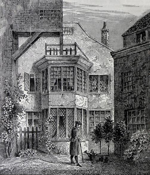 Bangor House 1818 (Bangor Court, Bangor House, Holborn, London, Shoe Lane)
