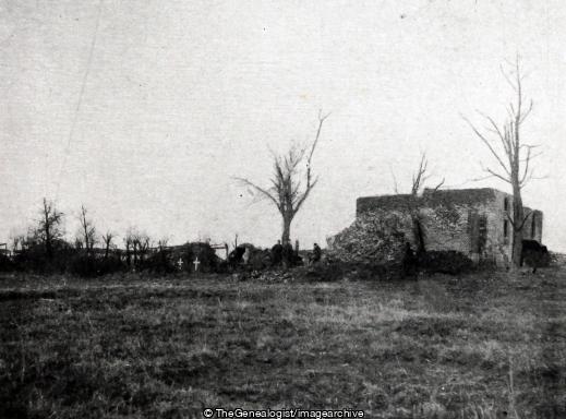 Battery position at Festubert (1/2nd London Division, 47th Division, Artillery, C1915, Festubert, France, Nord-Pas de Calais, WW1)