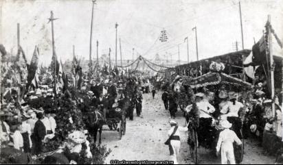 Battle of Flowers Jersey August 18th 1904 (Battle of Flowers, Horse and Carriage, Jersey)
