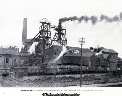 Before the war coal was exported (Coal Mine, coal wagon, Pit head, Siddick, St Helens Colliery)