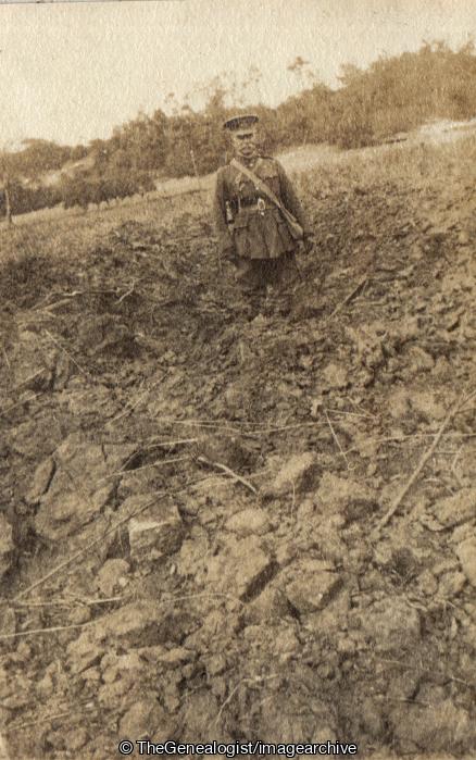 Between Vendresse and Troyon Genral Rice in Shell Hole Sep 1914 (1914, France, General Rice, Shell Hole, Troyon, WW1)