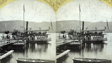 Boat Lillie M Price Lake George New York State (3d, lake, Lake George, Lillie M Price, New York State, Steamboat, U.S.A.)