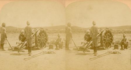 Boer War - Testing a New British Siege Train Gun at Orange River, South Africa (3d, Boer War, Gun, Gunner, Orange River, Royal Artillery, siege train, South Africa, Weapon)