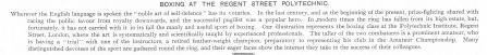 Boxing at the Regent Street Polytechnic (Boxing, England, London, Polytechnic, Regent Street, Westminster)