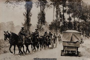British and French Transport (C1915, France, Horse drawn wagon, Lorry, WW1)