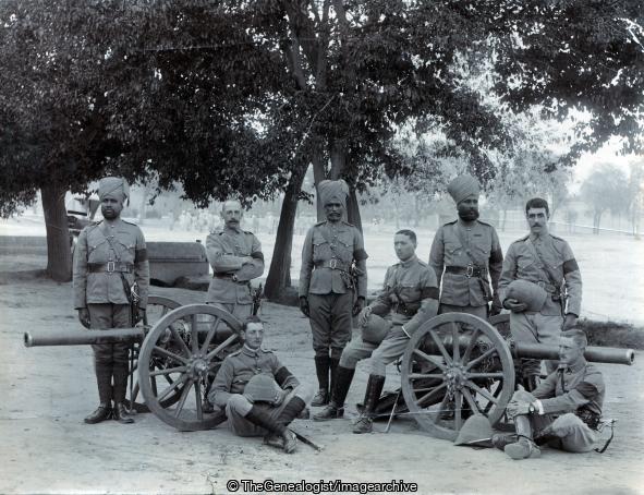 British and Native Officers No1 Kohat Mountain Battery Peshawur April 1901 (1901, C1900, India, Kohat Mountain Battery, North West Frontier Province, Officers, Pakistan, Peshawar, Regiment, Royal Artillery)