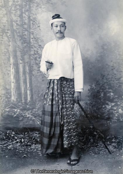 Burmese Gentleman (Burma, Burmese, C1890, Cheroot, gentleman, Myanmar)