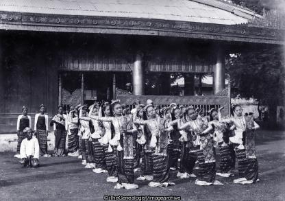 Burmese Sway danced before Prince Albert Victor at Mandalay (Burma, Burmese, Dancer, Mandalay)