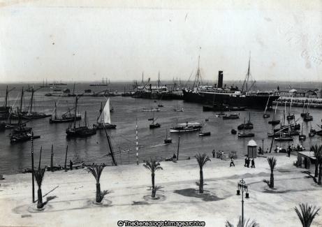 Cadiz Harbour (1914, Andalusia, Cadiz, Port, sailing boat, Spain, Steamer)
