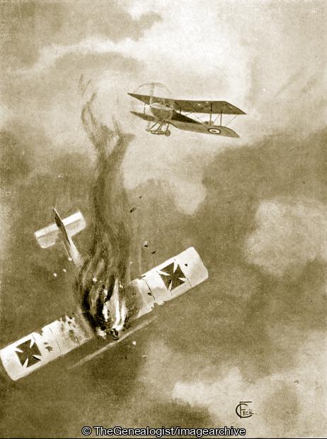 Captain William Douglas Sanday brings down an enemy machine in flames (1916, 70 Squadron, Captain, Captain William Douglas Sanday, Dogfight, DSO, Patrol, Royal Flying Corps, WW1)
