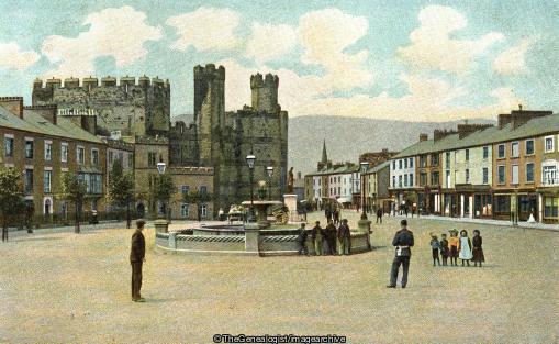 Carnavonshire Carnarvon Castle Square (Carnarvon, Carnarvon Castle, Carnarvonshire, Castle, Castle Square, Wales)