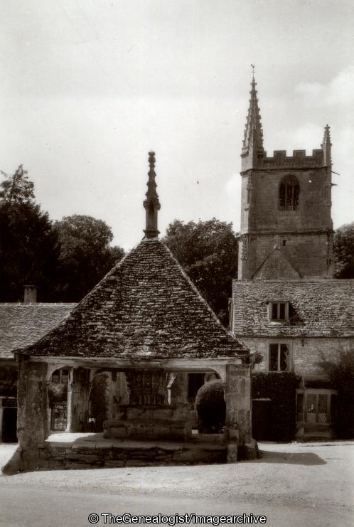 Castle Combe Church and Cross (Castle Combe, Church, Cross, England, St Andrew, Wiltshire)
