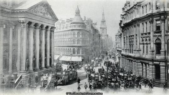 Cheapside London C1910 (Cheapside, England, Horse Drawn Omnibus, London, Mansion House)