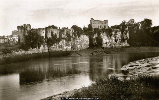 Chepstow Castle and River Wye (Castle, Chepstow, Chepstow Castle, Monmouthshire, River, Wales, Wye)