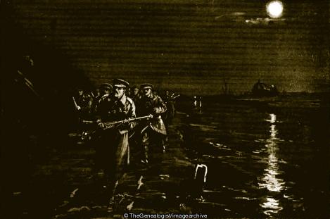 Company Sergeant Major Seaman leading his men to the attack along the Bethune La Bassee Canal (1915, 2nd Battalion, Canal, Coldstream Guards, CSM, Cuinchy, DCM, Nord-Pas de Calais, WW1)