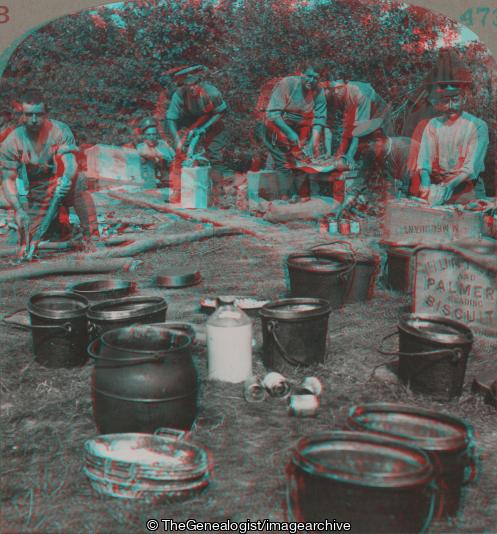 Cooks in the field (3d, British, Cook, Field Kitchen, Potato, Soldiers, WW1)