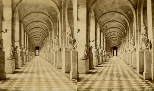 Corridor of Palace of Versailles (3d, France, Palace of Versailles, Versailles)