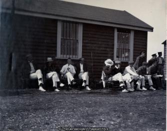 Cricket Match Long Course v Siege Artillery Brigade Lydd May 1907 (1907, Cricket, England, Kent, Lydd, Regiment, Royal Artillery)