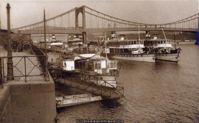 Cruise boats on river No 237 Cologne Germany (Bridge, Cologne, cruise boat, Ferry, Germany, River)