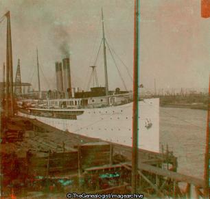 Drottning Victoria Ship (3d, Docks, Drottning Victoria, steam ship)