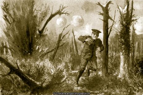 Drummer Harry Vincent Penn crossing a wood which was being swept by shell fire with a message for brigade headquarters (2nd Grenadier Guards, Drummer H V Penn, Drummer Harry Vincent Penn, WW1, Zillebeke Wood)