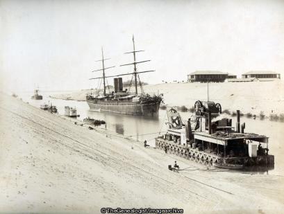 Egypt Suez Canal 1897 Suez Canal Egypt (Dredger, Egypt, Paramatta, Ship, Suez Canal)