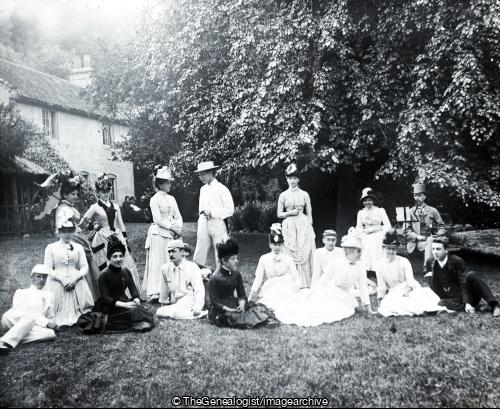 English Country House Party C1890 (bussle, C1890, Garden, parasol, Party, Victorian
)